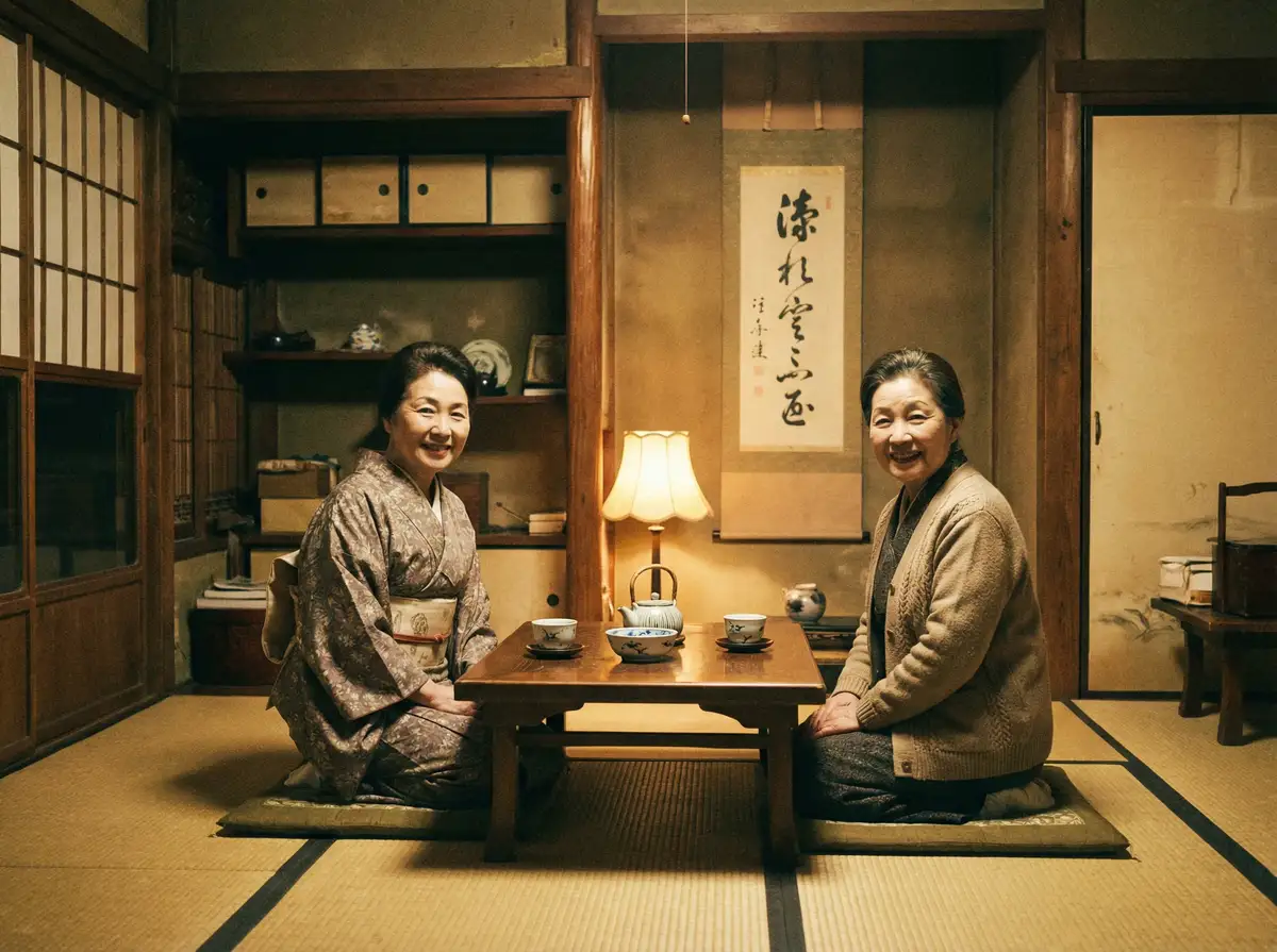 两位优雅的 51视频~51视频在线播放 | 真实可靠51视频更新站 在日式茶室中品茶交谈